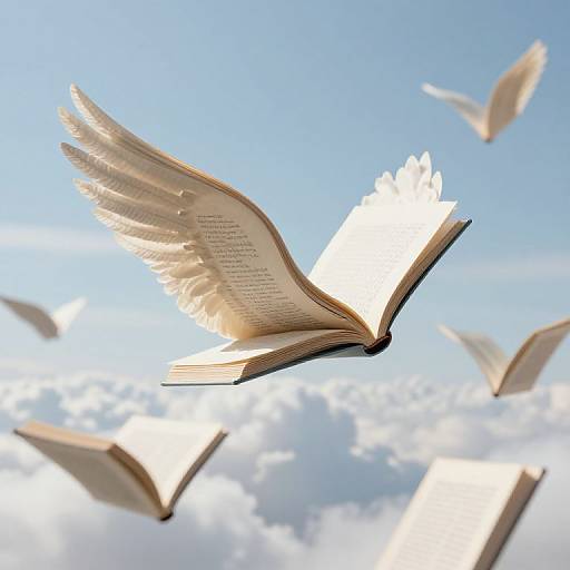 Soaring Books with Winged Pages