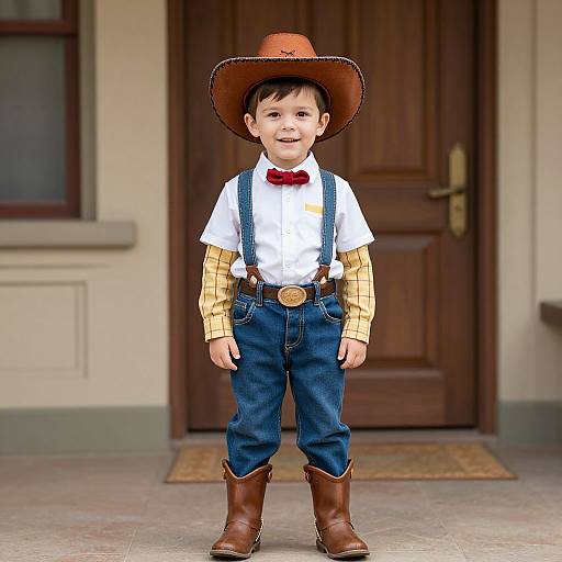 Boy in Woody Cowboy Costume
