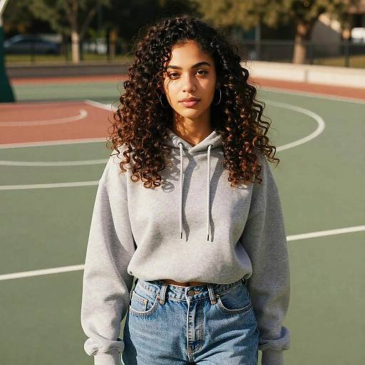 Permed Curls Casual Fashion Shoot