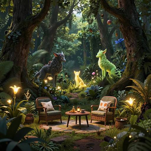 Mystical Enchanted Forest Outpainting