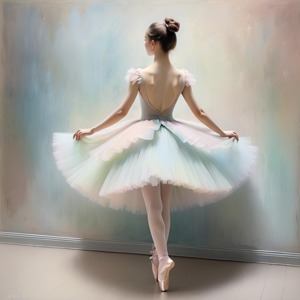 Graceful Ballerina in Soft Pastels