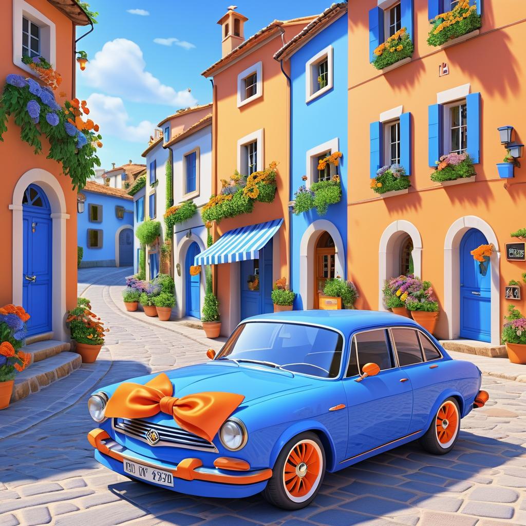 Cheerful Cars in a Charming Village