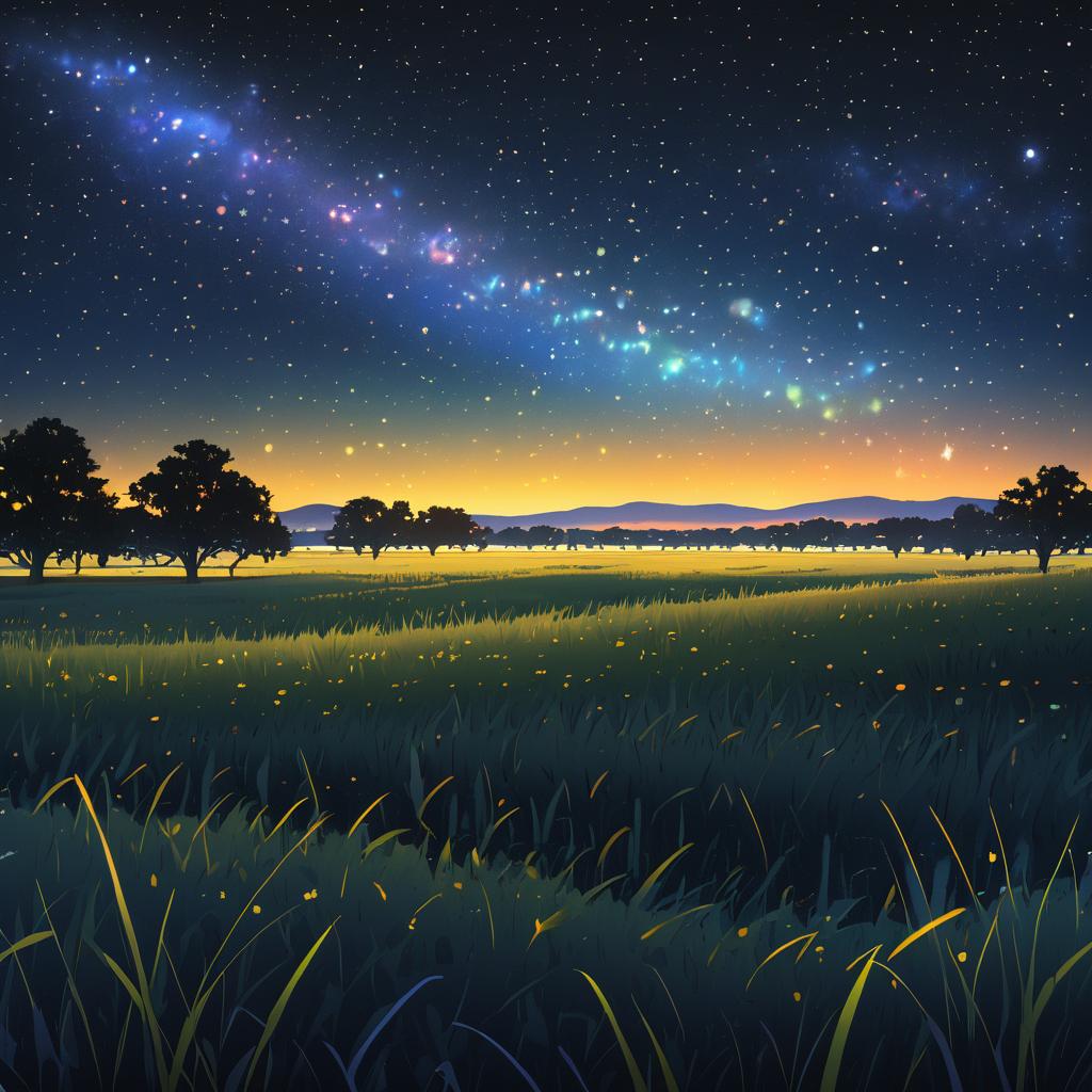 Starlit Expanses of Artistic Meadowlands