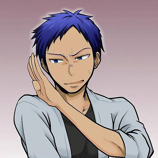 Illustration of Aomine daiki, kuroko no basuke in the style of Futa (nabezoko)