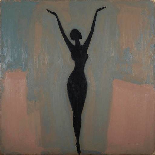 Elongated Silhouette in Earthy Texture