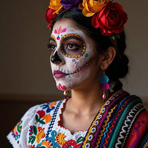 Day of the Dead Woman Close-Up