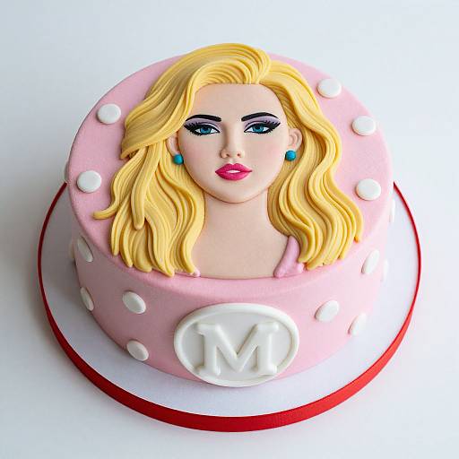 Elegant Blonde Portrait Cake Design