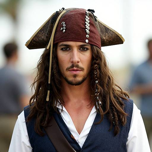 Realistic Man in Captain Hook Costume