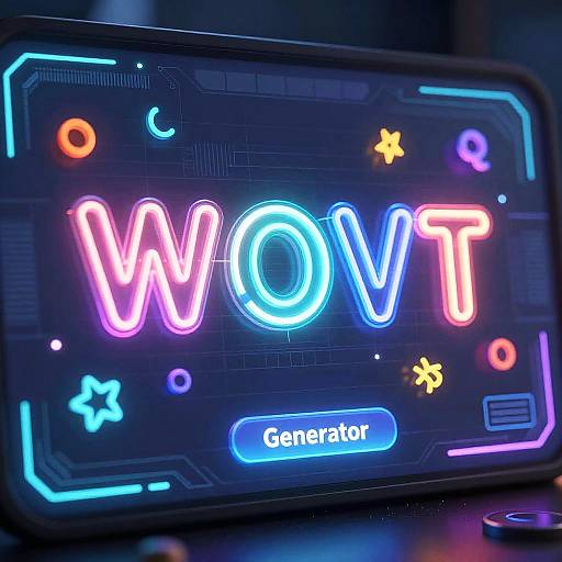 Futuristic Word Symbol Generator Interface