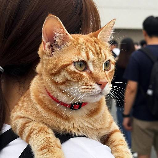 Portrait of a Tabby Cat in Focus