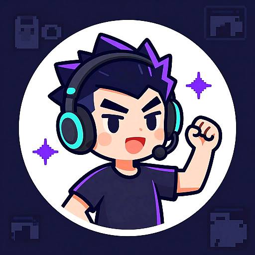 Energetic Gamer Avatar Profile Pic