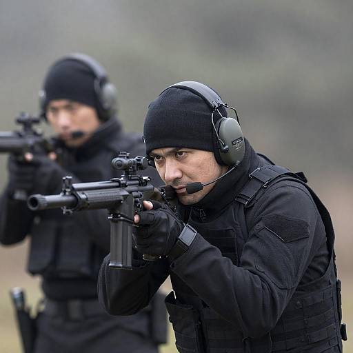 Focused Sniper in Tactical Gear