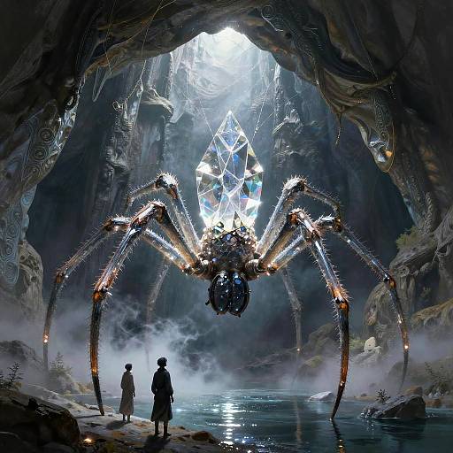 Ethereal Giant Crystal Spider Emergence