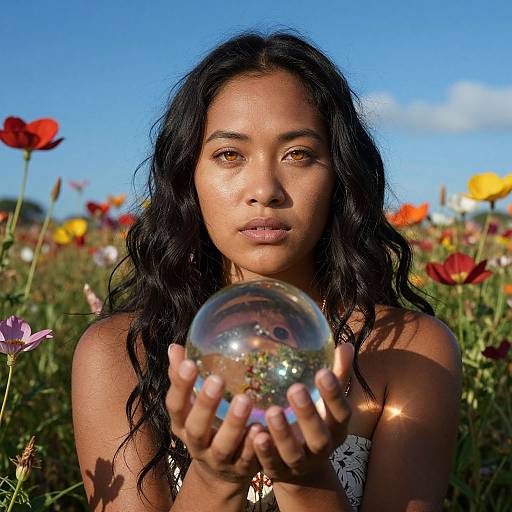 Mystical Polynesian Woman in Bloom