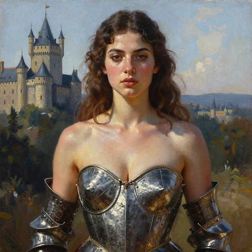 Sensual Sunlit Portrait in Medieval Armor