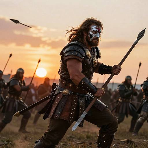 Braveheart Warrior Charging into Battle