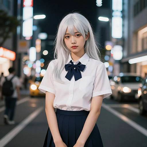 Stunning Tokyo Night Cyberpunk Girl