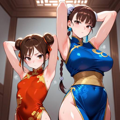 Chun-Li Inspired Double Bun Duo