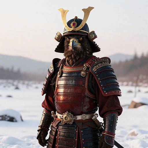 Noble Falcon Guardian in Snowy Valley