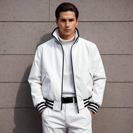 Young man in white standing collar jacket cosplay