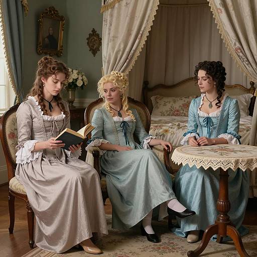 Elegant 18th Century Women in a Room