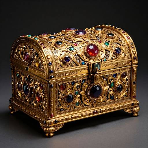 Ornate Ancient British Treasure Chest