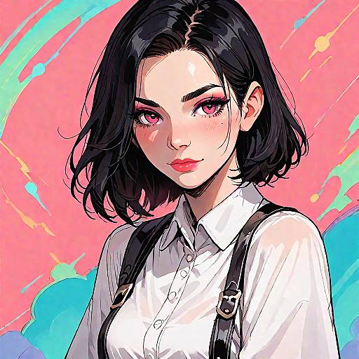 Grpogn Anime Portrait High-Score Black Hair