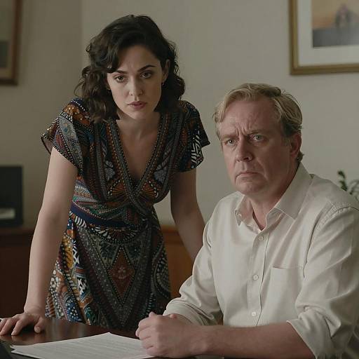 Serious Discussion Between Two Adults in Office