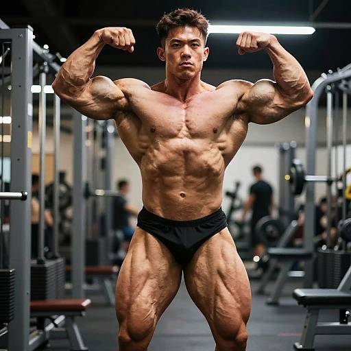 Gigachad Bodybuilding Competition Scene