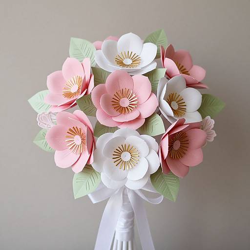 Elegant Handcrafted Paper Wedding Bouquet
