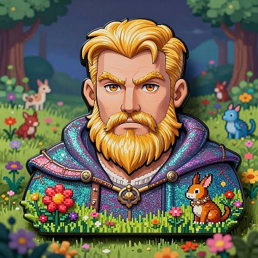 Line Art Thief in Enchanted Meadow