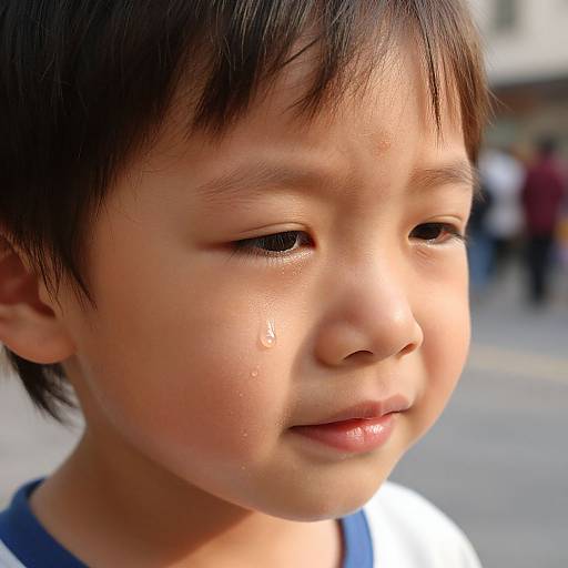 Candid Child With Sparkling Tears