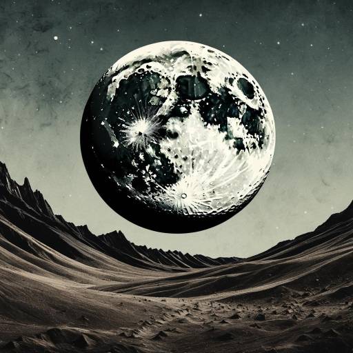 Ethereal Moon: A Surreal Minimalist Artwork