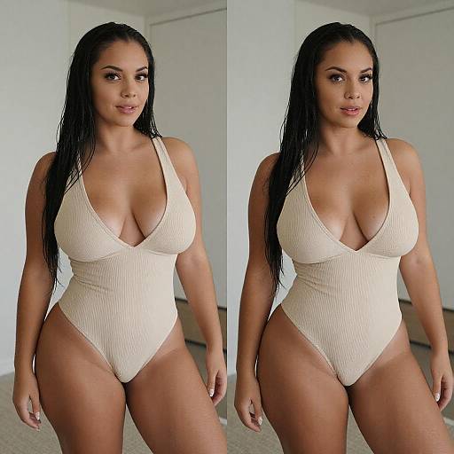 Curvy Woman in Modern Room