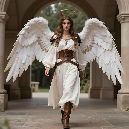 Elegant Steampunk Angel Fantasy Costume