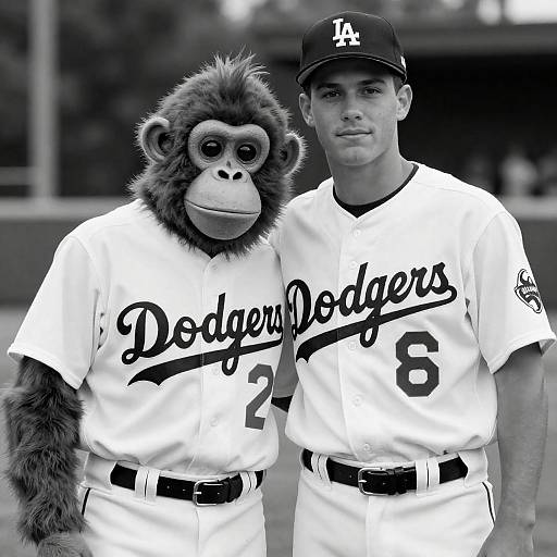 Heartwarming Baseball Moment with Monkey