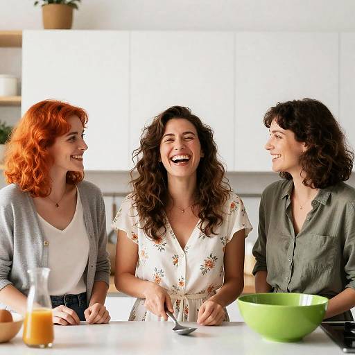 Joyful Moments in a Cozy Kitchen