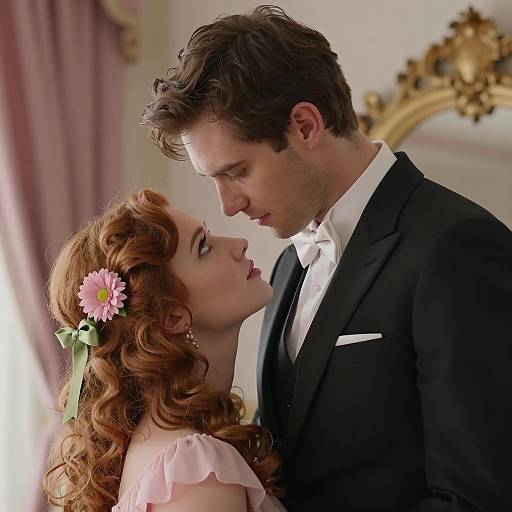 Romantic Couple in Formal Attire