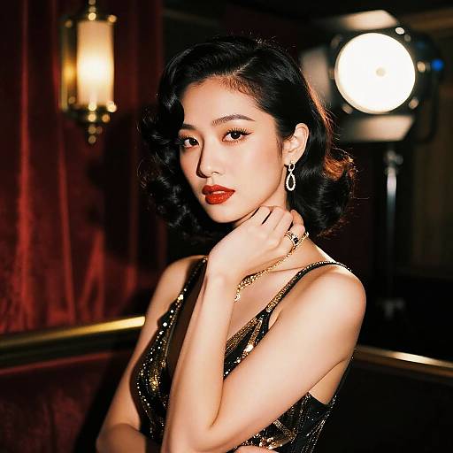 1920s Jazz Singer Glamour Portrait