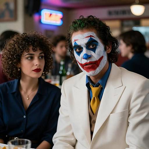 Vibrant Restaurant Scene with Unique Characters