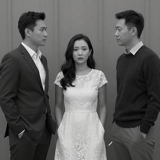 Dramatic Black-and-White Interaction