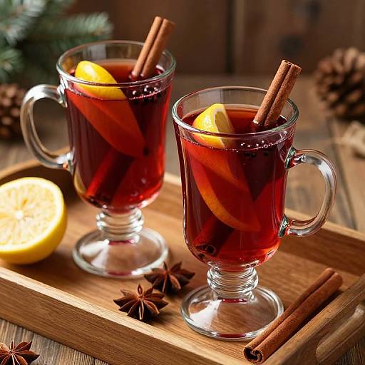 Cozy Winter Mulled Wine Scene