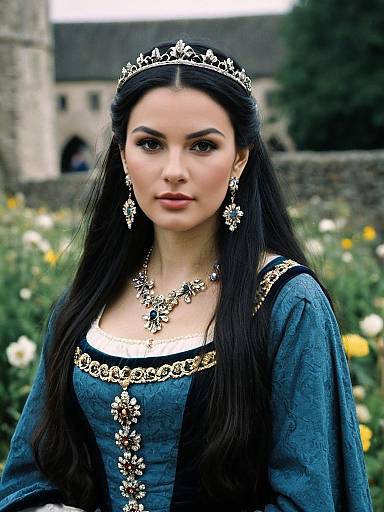 Medieval Royalty: Floral Tiara Portrait