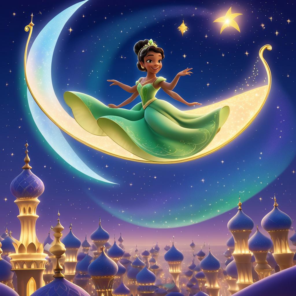 Princess Tiana on a Magic Carpet Adventure