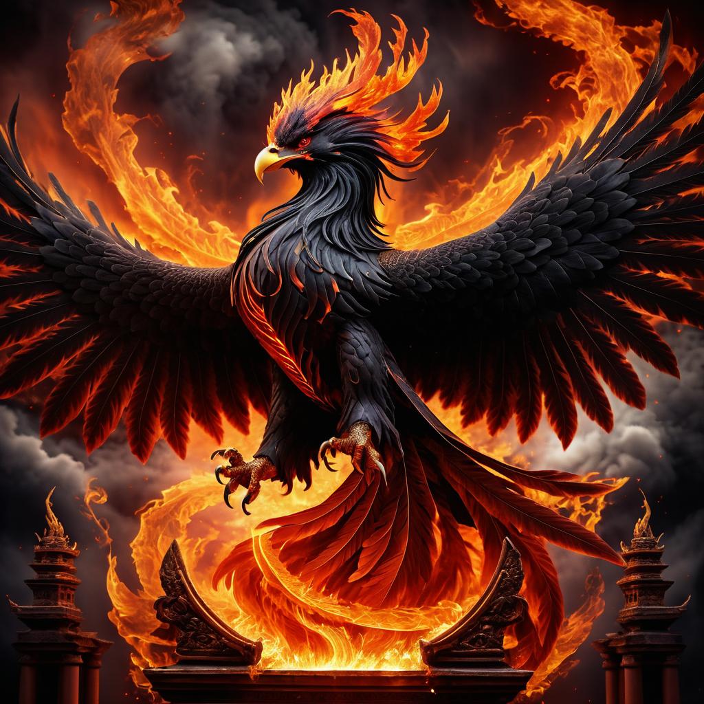 Majestic Phoenix: Rebirth Through Flames