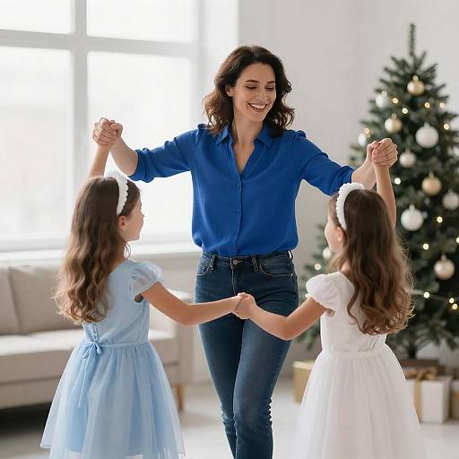 Festive Dance by the Christmas Tree