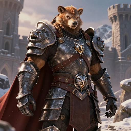 Majestic Ursine Paladin in Twilight