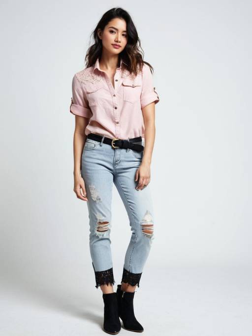 Chic Street Style with Pastel Pink Shirt