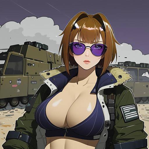 Illustration of Grizzly mkv (girls' frontline), girls' frontline in the style of Doremi