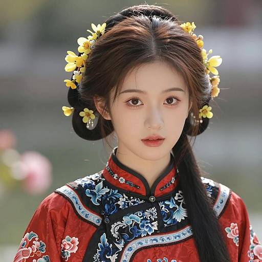 Young Asian Woman in Traditional Chinese Attire